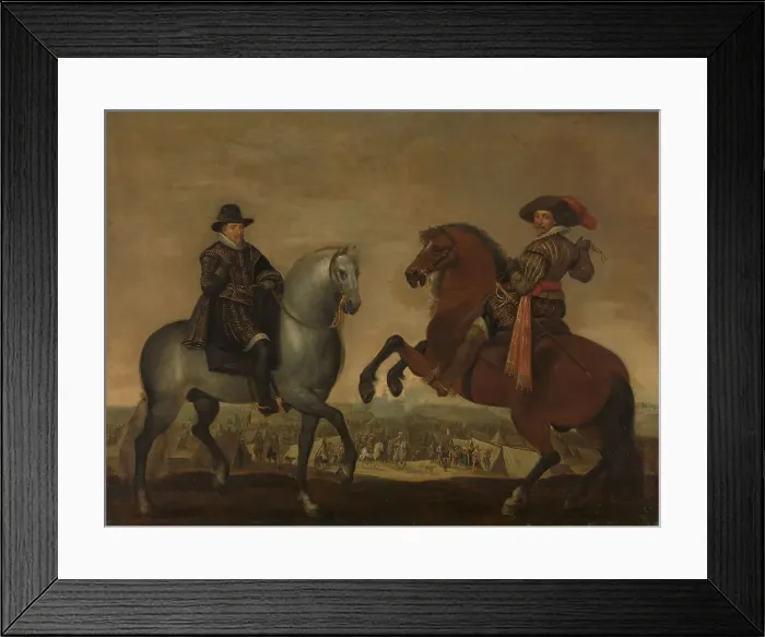 Framed Print : Princes Maurits and Frederik Hendrik on Horseback, c.1630-c.1635. Creator: Workshop of Pauwels van Hillegaert Framed Print : Princes Maurits and Frederik Hendrik on Horseback, c.1630-c.1635. Creator: Workshop of Pauwels van Hillegaert