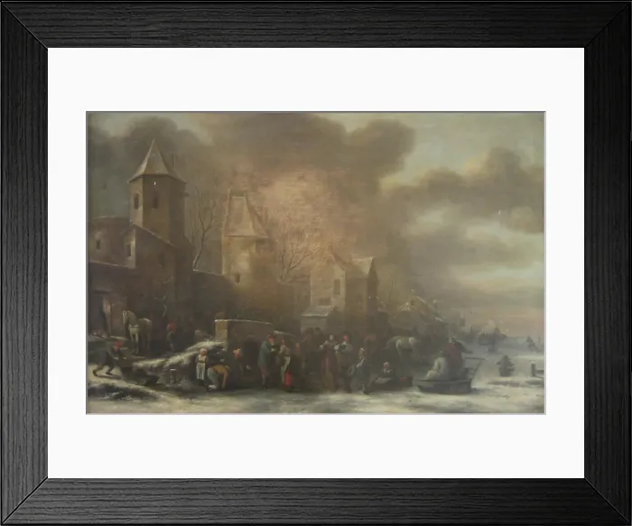 Framed Print : A Dutch Winter Scenery, 1625-1676. Creators: Klaes Molenaer, Jan Miense Molenaer Framed Print : A Dutch Winter Scenery, 1625-1676. Creators: Klaes Molenaer, Jan Miense Molenaer