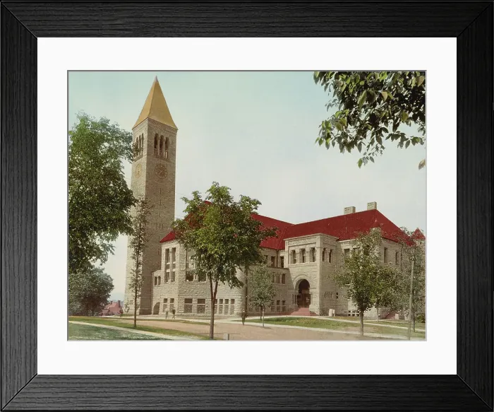 Framed Print : The Library, Cornell University, ca 1900. Creator: Unknown Framed Print : The Library, Cornell University, ca 1900. Creator: Unknown