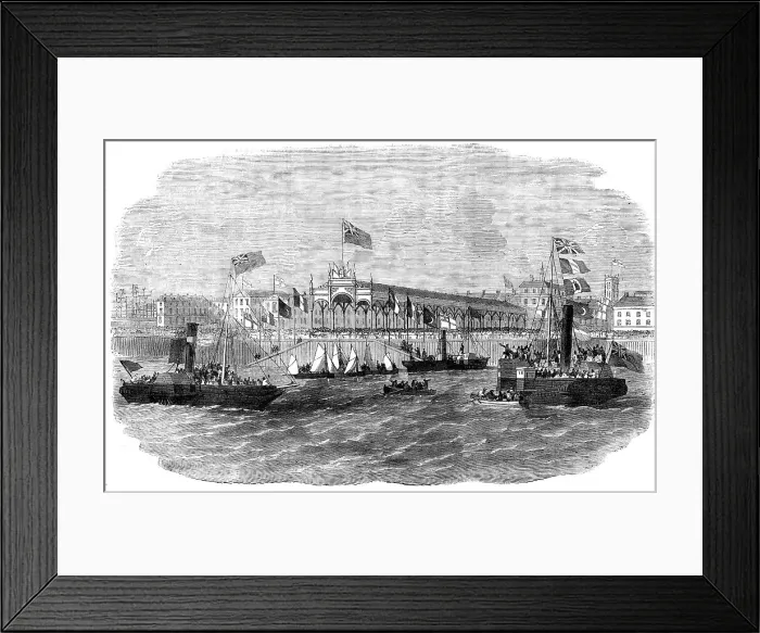 Framed Print : Reception of Colonel Lake and Captain Thompson, at Hull, 1856. Creator: Unknown Framed Print : Reception of Colonel Lake and Captain Thompson, at Hull, 1856. Creator: Unknown