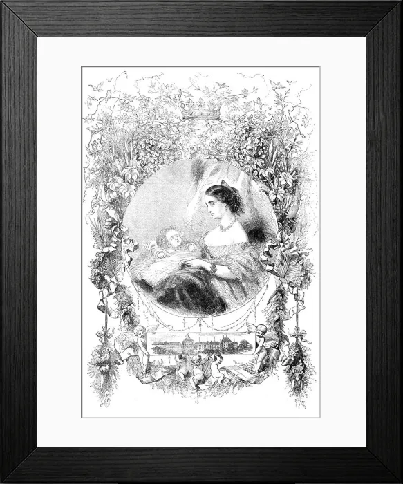 Framed Print : Her Imperial Majesty the Empress of the French, and the Imperial Infant, 1856. Creator: Smyth Framed Print : Her Imperial Majesty the Empress of the French, and the Imperial Infant, 1856. Creator: Smyth