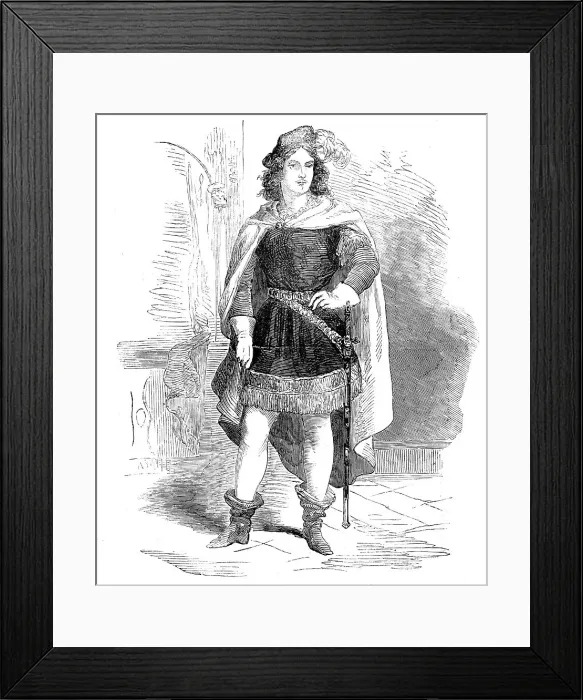 Framed Print : Mademoiselle Johanna Wagner as Romeo, at Her Majesty's Theatre, 1856. Creator: Unknown. Mademoiselle Johanna Wagner as Romeo, at Her Majesty's Theatre, 1856. Creator: Unknown Framed Print : Mademoiselle Johanna Wagner as Romeo, at Her Majesty's Theatre, 1856. Creator: Unknown. Mademoiselle Johanna Wagner as Romeo, at Her Majesty's Theatre, 1856. Creator: Unknown