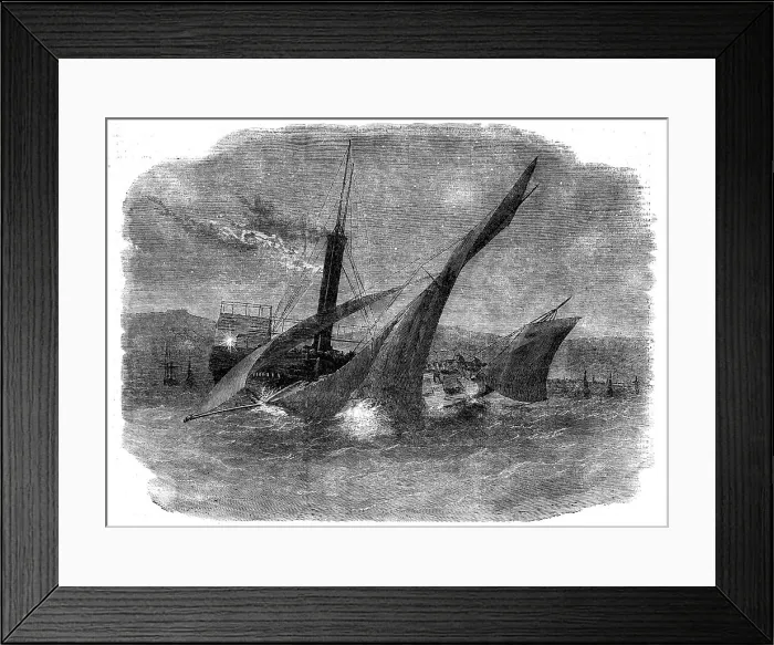 Framed Print : The Running Down of Lord Alfred Paget's Yacht Alma off Dover, 1856. Creator: Unknown. The Running Down of Lord Alfred Paget's Yacht Alma off Dover, 1856. Creator: Unknown Framed Print : The Running Down of Lord Alfred Paget's Yacht Alma off Dover, 1856. Creator: Unknown. The Running Down of Lord Alfred Paget's Yacht Alma off Dover, 1856. Creator: Unknown