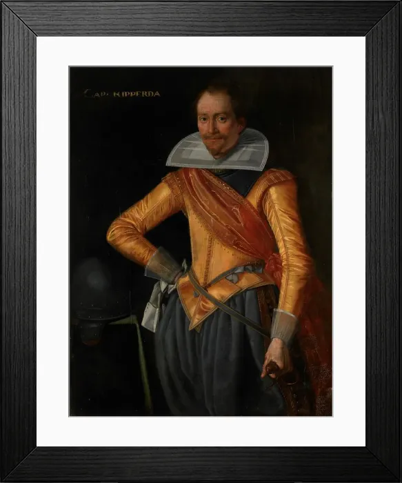 Framed Print : Portrait of a Captain with the Surname Ripperda, c.1615-c.1620. Creator: Unknown Framed Print : Portrait of a Captain with the Surname Ripperda, c.1615-c.1620. Creator: Unknown
