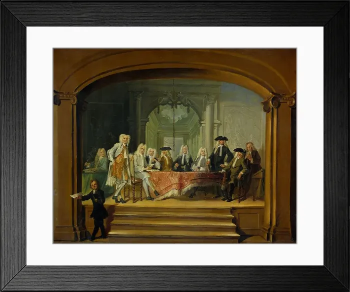 Framed Print : Regents of the Aalmoezeniersweeshuis Orphanage in Amsterdam, 1729, 1729. Creator: Cornelis Troost Framed Print : Regents of the Aalmoezeniersweeshuis Orphanage in Amsterdam, 1729, 1729. Creator: Cornelis Troost