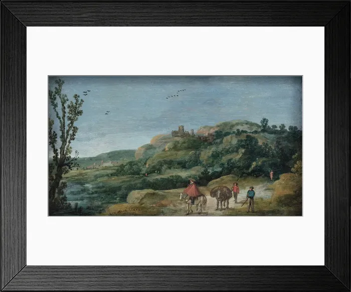 Framed Print : Hilly Landscape; Hilly Country, 1627. Creator: Esaias van de Velde Framed Print : Hilly Landscape; Hilly Country, 1627. Creator: Esaias van de Velde
