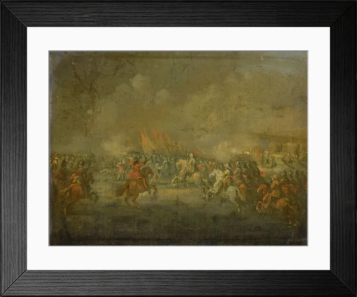 Framed Print : A Cavalry Skirmish, c.1645. Creator: Unknown Framed Print : A Cavalry Skirmish, c.1645. Creator: Unknown