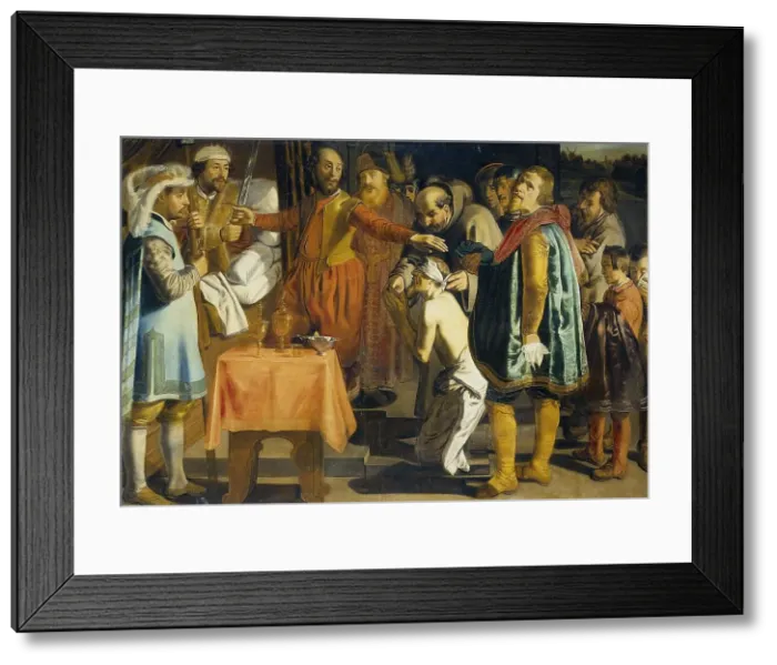 Framed Print : Willem III, Count of Holland, Ordering the Beheadal of the Bailiff of Zuid Holland, 1336, 1620-1649. Creator: Simon Henrixz Framed Print : Willem III, Count of Holland, Ordering the Beheadal of the Bailiff of Zuid Holland, 1336, 1620-1649. Creator: Simon Henrixz