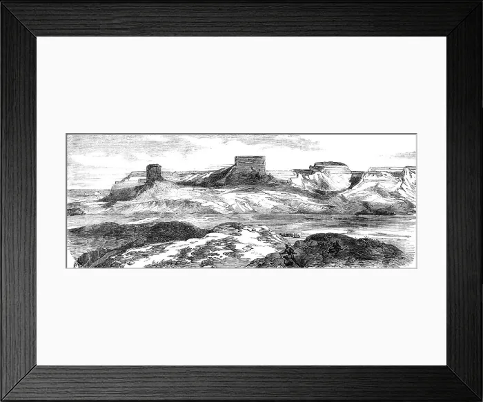Framed Print : The Nebraska and Kansas Territory: Ancient Bluff Ruins, Nebraska, 1856. Creator: Unknown Framed Print : The Nebraska and Kansas Territory: Ancient Bluff Ruins, Nebraska, 1856. Creator: Unknown