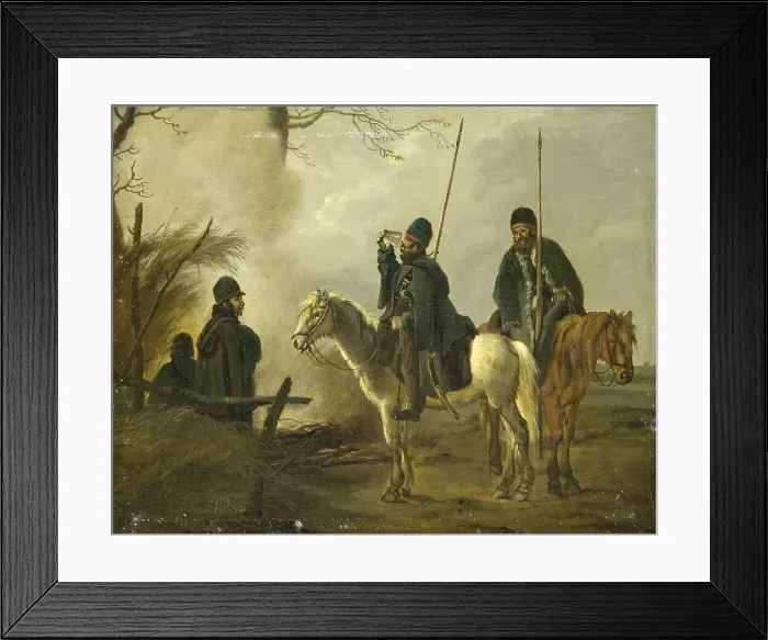 Framed Print : Cossack Outpost in 1813, 1813-1815. Creator: Pieter Gerardus van Os