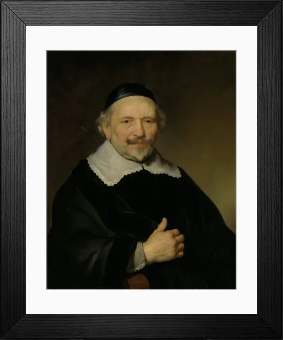 Framed Print : Portrait of a Man, probably Augustijn Wtenbogaert (1577-1655), c.1643. Creator: Govaert Flinck Framed Print : Portrait of a Man, probably Augustijn Wtenbogaert (1577-1655), c.1643. Creator: Govaert Flinck