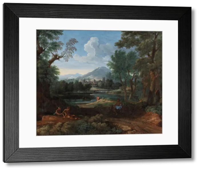 Framed Print : Arcadian Landscape, 1628-1675. Creator: Gaspard Dughet Framed Print : Arcadian Landscape, 1628-1675. Creator: Gaspard Dughet