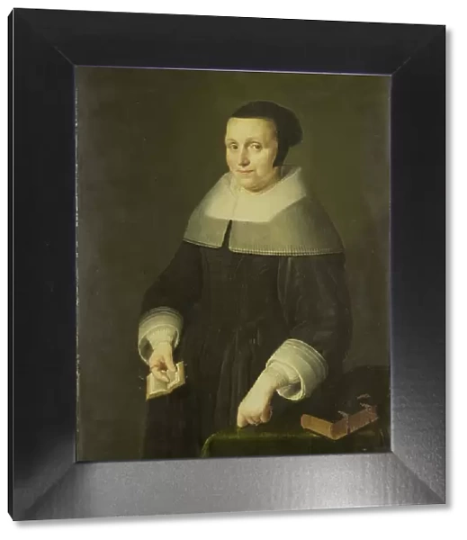 Portrait of a Woman, possibly Elsje van Houweningen, Wife of Willem van Velden, 1656. Creator: Unknown
