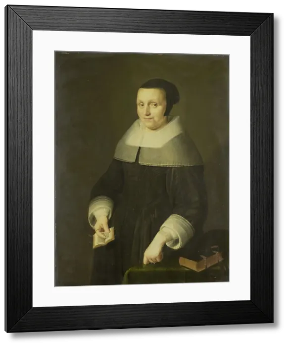 Framed Print : Portrait of a Woman, possibly Elsje van Houweningen, Wife of Willem van Velden, 1656. Creator: Unknown Framed Print : Portrait of a Woman, possibly Elsje van Houweningen, Wife of Willem van Velden, 1656. Creator: Unknown