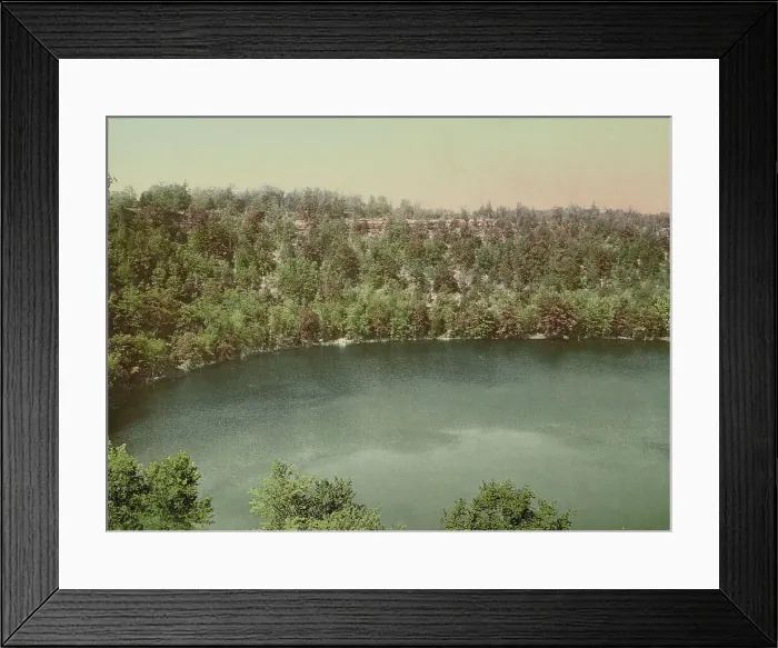 Framed Print : Green Lake, near Jamesville, New York, ca 1900. Creator: Unknown Framed Print : Green Lake, near Jamesville, New York, ca 1900. Creator: Unknown