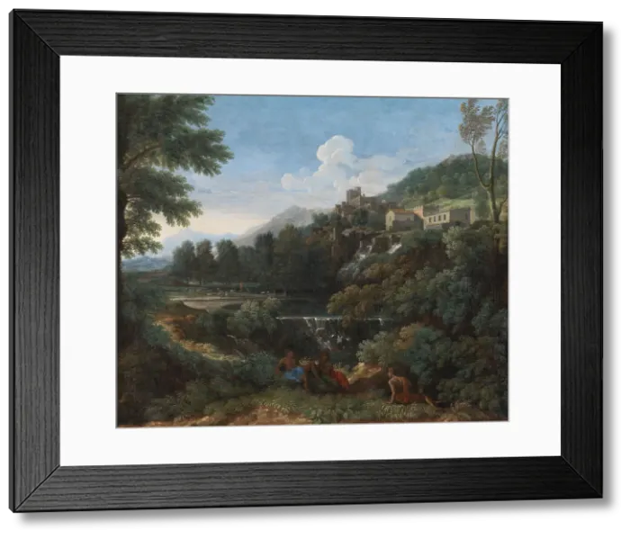 Framed Print : Arcadian Landscape, 1628-1675. Creator: Gaspard Dughet Framed Print : Arcadian Landscape, 1628-1675. Creator: Gaspard Dughet
