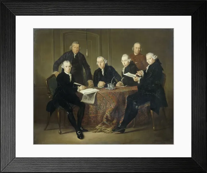 Framed Print : The Four Regents, the Secretary and the House Father of the Lepers House of Amsterdam, 1773, 1773. Creator: Jacobus Luberti Augustini Framed Print : The Four Regents, the Secretary and the House Father of the Lepers House of Amsterdam, 1773, 1773. Creator: Jacobus Luberti Augustini
