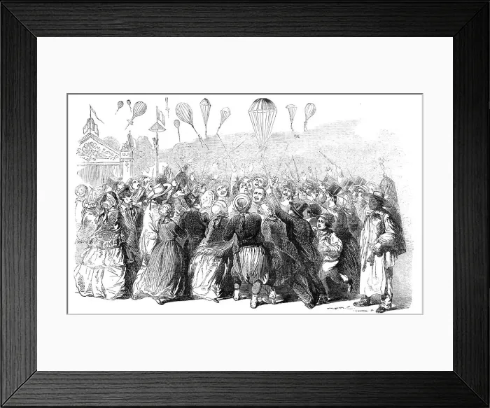 Framed Print : Shower of Bon-Bons on the Esplanade of the Invalides, 1856. Creator: Unknown Framed Print : Shower of Bon-Bons on the Esplanade of the Invalides, 1856. Creator: Unknown