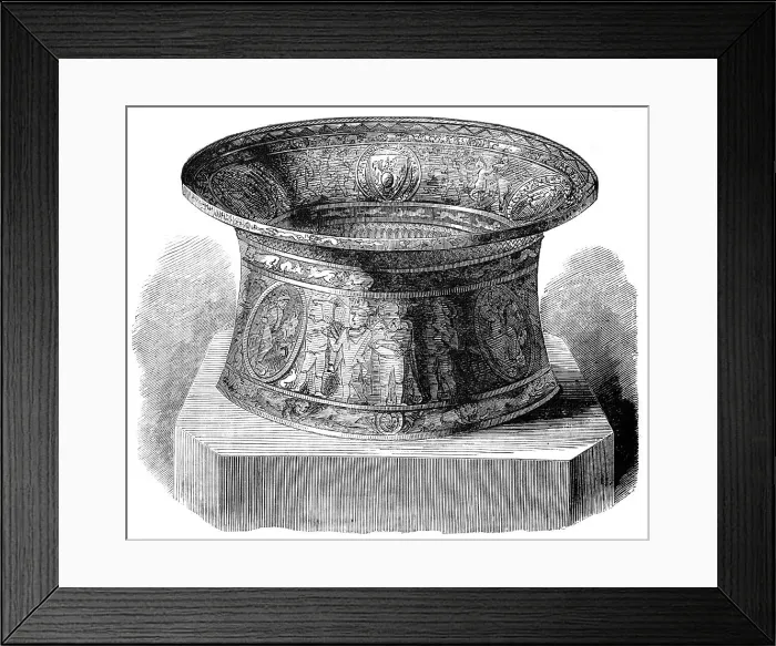 Framed Print : Font of St. Louis, in which the Imperial Infant was Christened, 1856. Creator: Unknown Framed Print : Font of St. Louis, in which the Imperial Infant was Christened, 1856. Creator: Unknown