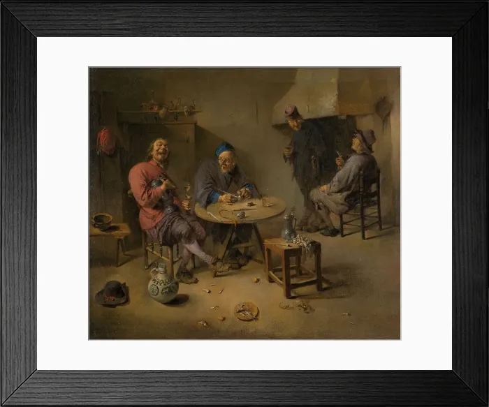 Framed Print : The Tavern, 1665. Creator: Abraham Diepraam Framed Print : The Tavern, 1665. Creator: Abraham Diepraam