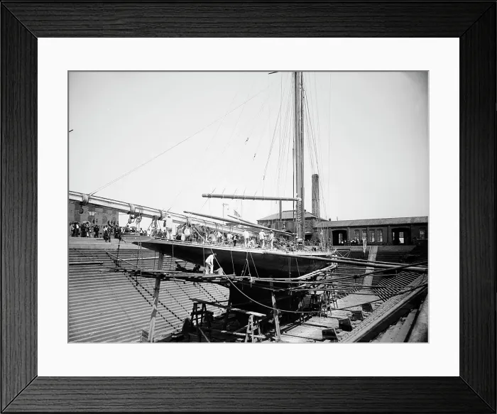 Framed Print : Valkyrie III in Erie Basin, 1895 Aug 24. Creator: Johns Johnston Framed Print : Valkyrie III in Erie Basin, 1895 Aug 24. Creator: Johns Johnston