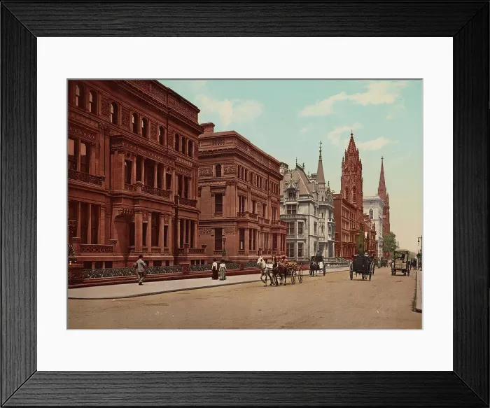 Framed Print : Fifth Avenue at Fifty-first Street, New York City, c1900. Creator: Unknown Framed Print : Fifth Avenue at Fifty-first Street, New York City, c1900. Creator: Unknown