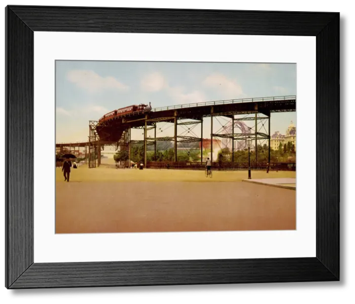 Framed Print : The Elevated at One Hundred and Tenth Street, New York City, c1900. Creator: Unknown Framed Print : The Elevated at One Hundred and Tenth Street, New York City, c1900. Creator: Unknown