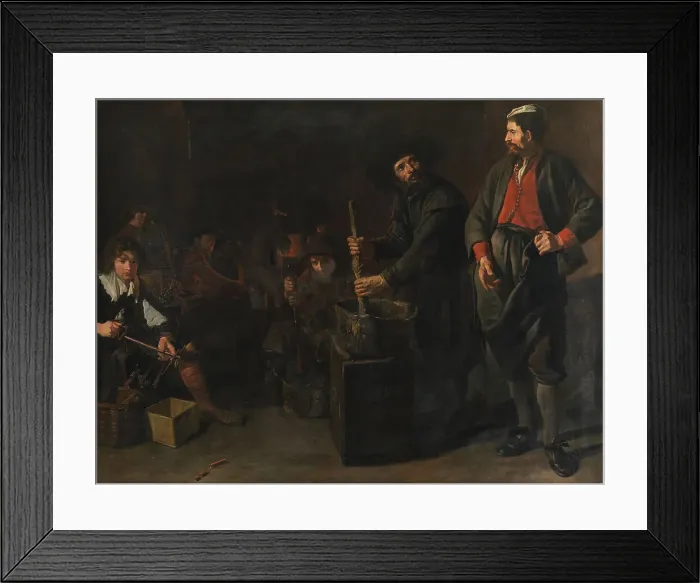 Framed Print : A Glass and Coral Factory, 1629-1670. Creator: Jacob van Loo Framed Print : A Glass and Coral Factory, 1629-1670. Creator: Jacob van Loo