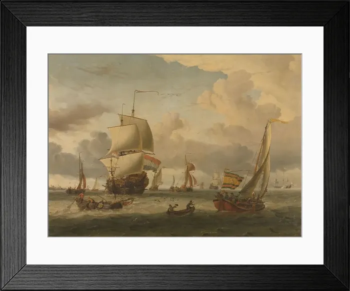 Framed Print : The Roads of Enkhuizen, 1654-1708. Creator: Abraham Storck Framed Print : The Roads of Enkhuizen, 1654-1708. Creator: Abraham Storck