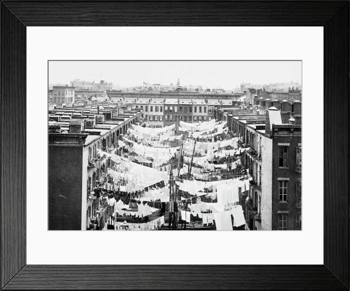 Framed Print : A Monday washing, New York City, c1900. Creator: Unknown Framed Print : A Monday washing, New York City, c1900. Creator: Unknown