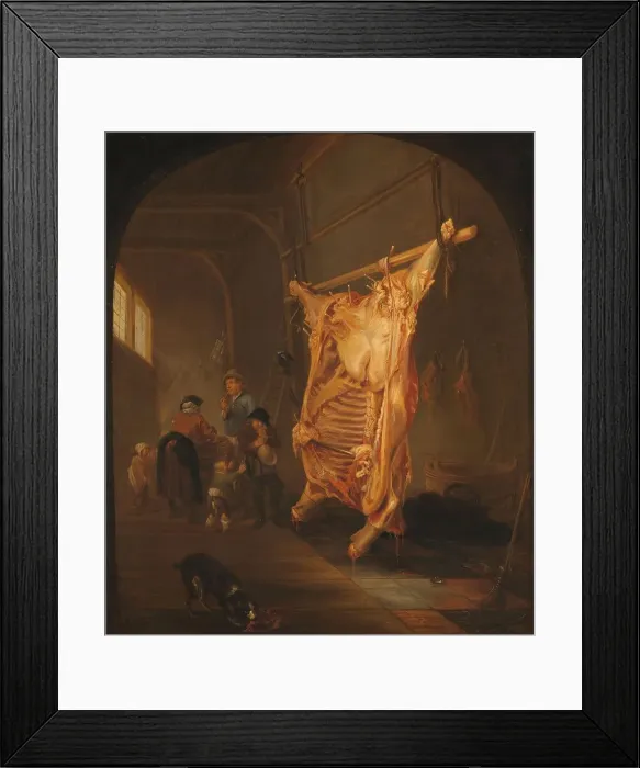 Framed Print : The Slaughtered Ox, 1635-1655. Creator: Abraham van den Hecken Framed Print : The Slaughtered Ox, 1635-1655. Creator: Abraham van den Hecken