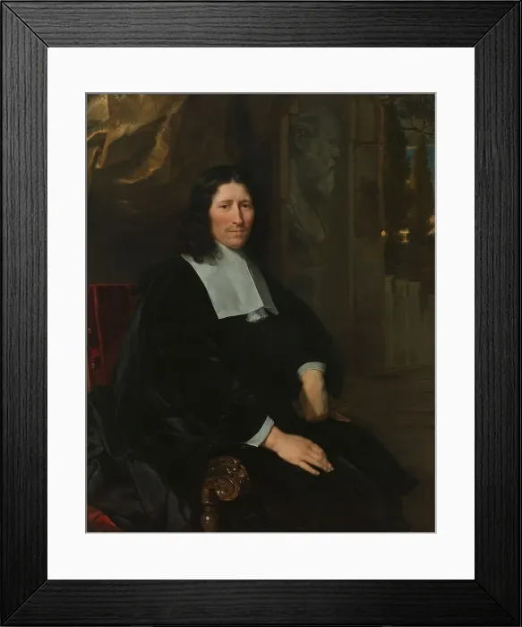 Framed Print : Portrait of Pieter de la Court, 1667. Creator: Abraham Lambertsz. Van Den Tempel Framed Print : Portrait of Pieter de la Court, 1667. Creator: Abraham Lambertsz. Van Den Tempel