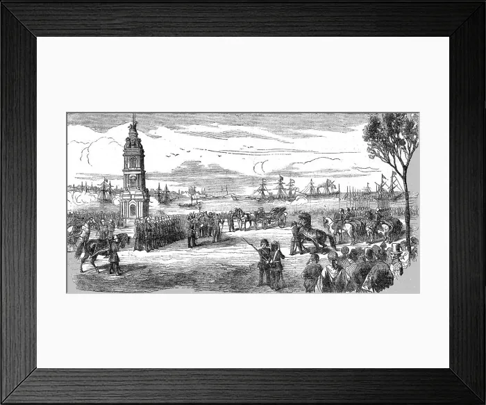 Framed Print : Preparations for the Reception of Prince Napoleon at Constantinople, 1854. Creator: Unknown Framed Print : Preparations for the Reception of Prince Napoleon at Constantinople, 1854. Creator: Unknown