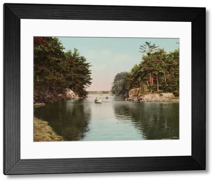 Framed Print : Picnic Rocks, Kennebunk River, Maine, c1900. Creator: Unknown Framed Print : Picnic Rocks, Kennebunk River, Maine, c1900. Creator: Unknown