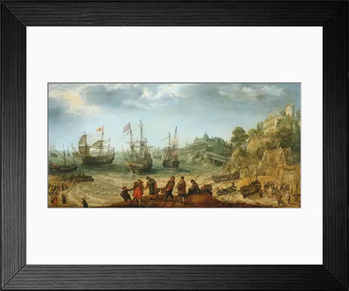 Framed Print : Ships off a Rocky Coast, 1621. Creator: Adam Willaerts Framed Print : Ships off a Rocky Coast, 1621. Creator: Adam Willaerts