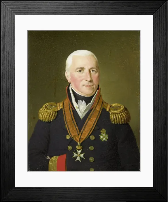 Framed Print : Portrait of Gerrit Verdooren (1757-1824), Vice-admiral, 1814-1820. Creator: Adriaan De Lelie Framed Print : Portrait of Gerrit Verdooren (1757-1824), Vice-admiral, 1814-1820. Creator: Adriaan De Lelie