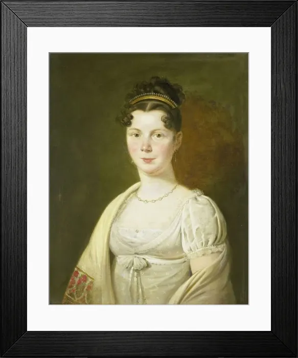 Framed Print : Portrait of Wilhelmina Maria Haack (1786-1857), fourth Wife of Gerrit Verdooren, 1814-1820. Creator: Adriaan De Lelie Framed Print : Portrait of Wilhelmina Maria Haack (1786-1857), fourth Wife of Gerrit Verdooren, 1814-1820. Creator: Adriaan De Lelie