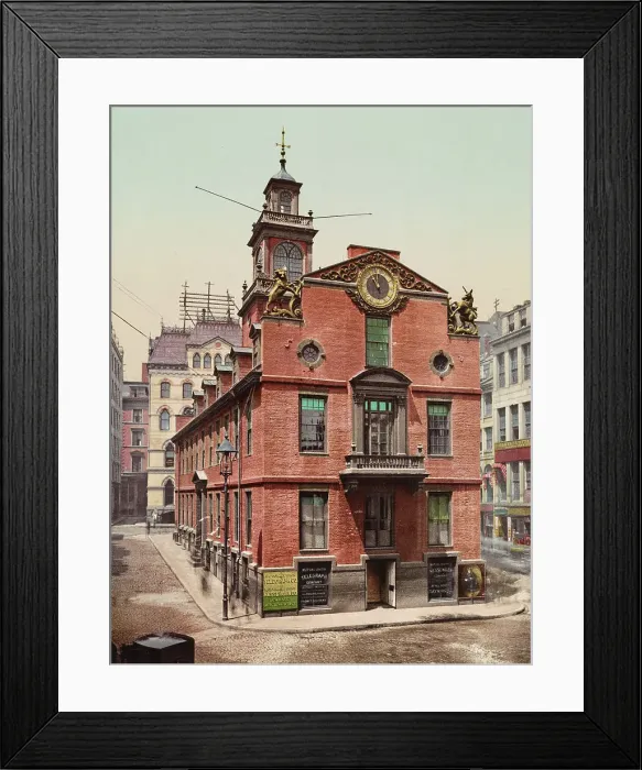 Framed Print : The Old State House, Boston, c1900. Creator: Unknown Framed Print : The Old State House, Boston, c1900. Creator: Unknown