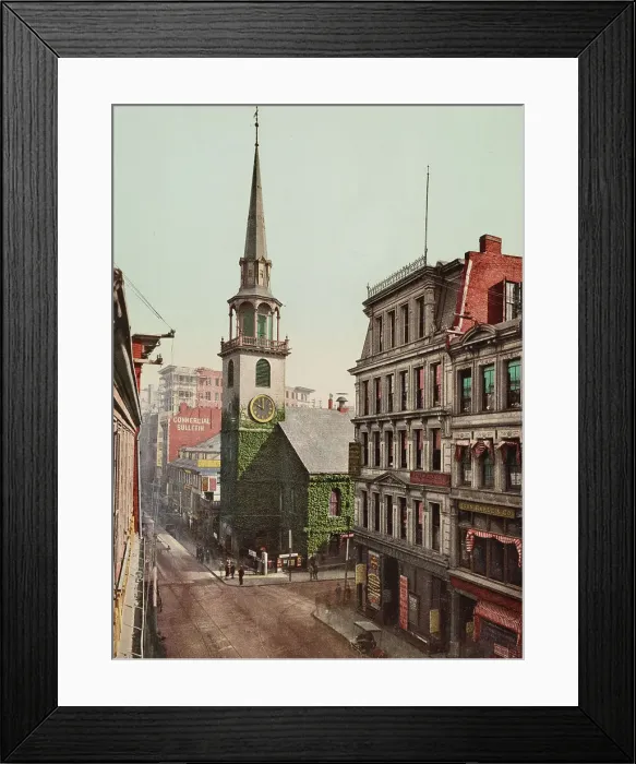 Framed Print : The Old South Church (i.e. Old South Meeting House), Boston, c1900. Creator: Unknown Framed Print : The Old South Church (i.e. Old South Meeting House), Boston, c1900. Creator: Unknown