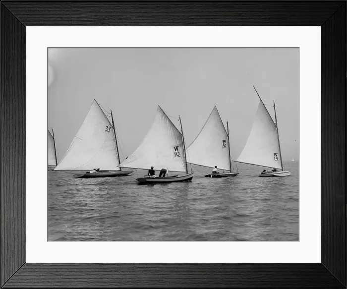 Framed Print : Minnetonka, Cora, Lark, and Lobster, 1898 July 4. Creator: Johns Johnston Framed Print : Minnetonka, Cora, Lark, and Lobster, 1898 July 4. Creator: Johns Johnston