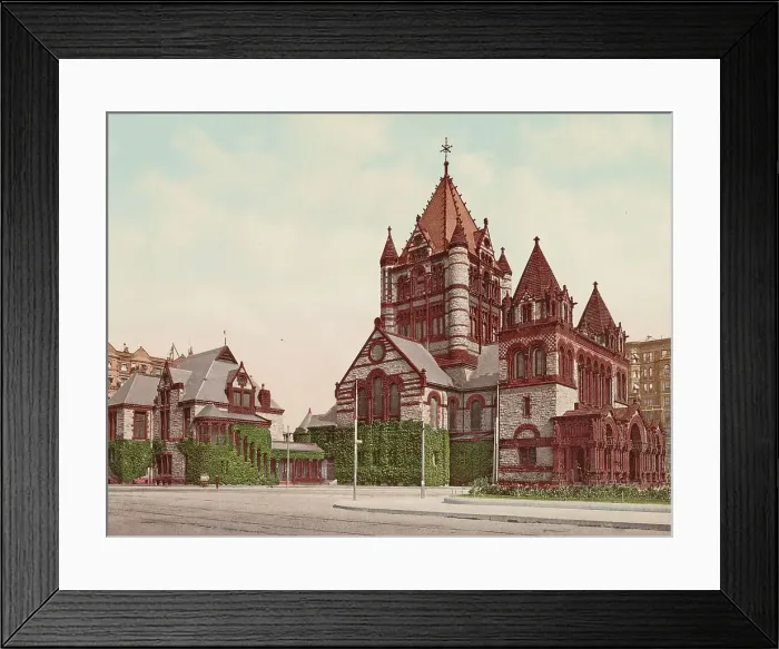 Framed Print : Trinity Church, Boston, c1900. Creator: Unknown Framed Print : Trinity Church, Boston, c1900. Creator: Unknown