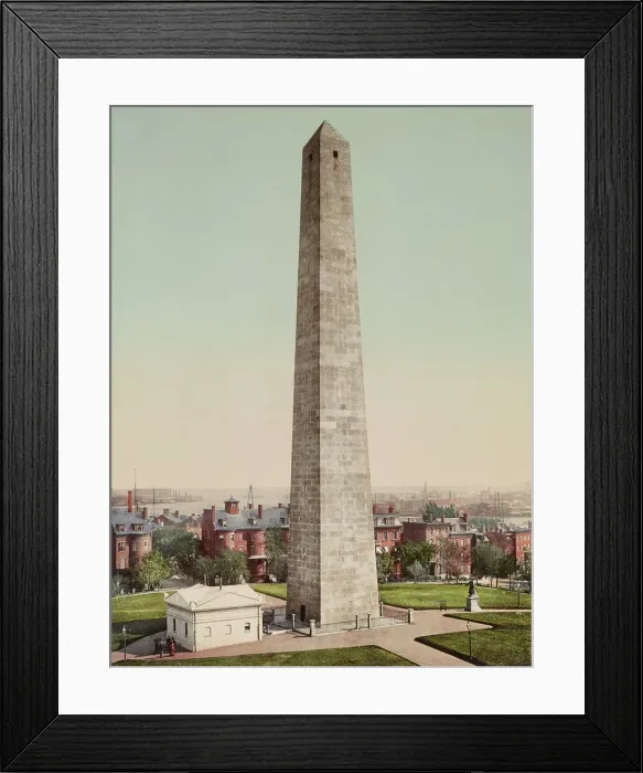 Framed Print : The Bunker Hill Monument, c1900. Creator: Unknown Framed Print : The Bunker Hill Monument, c1900. Creator: Unknown