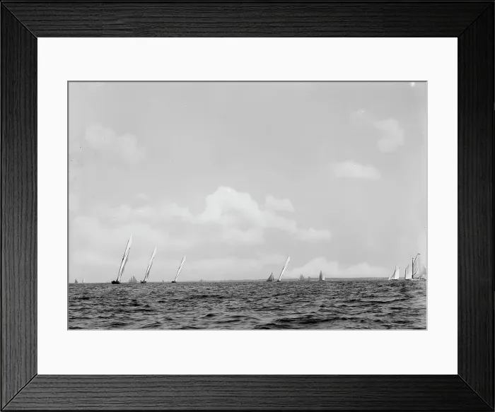 Framed Print : Start of 46 footers, Goelet Cup Race, 1891. Creator: Johns Johnston Framed Print : Start of 46 footers, Goelet Cup Race, 1891. Creator: Johns Johnston