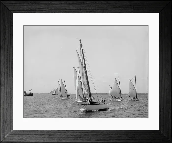 Framed Print : Start, Larchmont, 1896 July 25. Creator: Johns Johnston Framed Print : Start, Larchmont, 1896 July 25. Creator: Johns Johnston