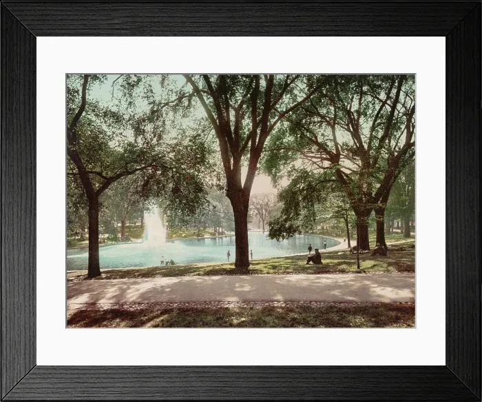 Framed Print : The Frog Pond, Boston Common, c1899. Creator: Unknown Framed Print : The Frog Pond, Boston Common, c1899. Creator: Unknown