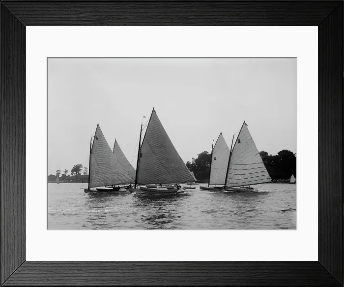 Framed Print : Start of cabin catboats, I.H. Reg. 1898 July 30. Creator: Johns Johnston Framed Print : Start of cabin catboats, I.H. Reg. 1898 July 30. Creator: Johns Johnston