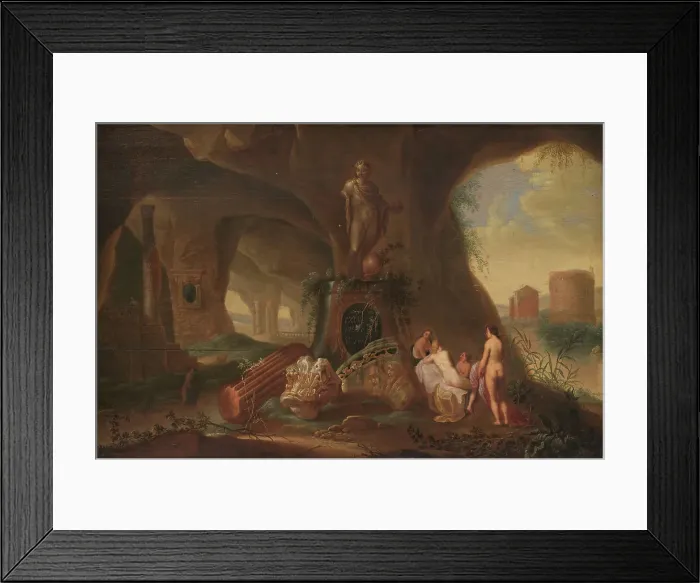 Framed Print : Nymphs in a Grotto, 1635-1658. Creator: Abraham van Cuylenborch Framed Print : Nymphs in a Grotto, 1635-1658. Creator: Abraham van Cuylenborch