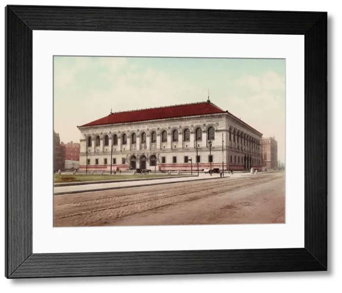 Framed Print : The Public Library of the city of Boston, c1900. Creator: Unknown Framed Print : The Public Library of the city of Boston, c1900. Creator: Unknown