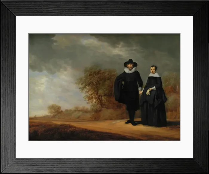 Framed Print : Burgomaster Cornelis Damasz. van der Gracht and his Wife, Jopken Jacobs, in a Landscape, 1635-1639. Creators: Gerard Donck, Simon Kick, Frans de Hulst Framed Print : Burgomaster Cornelis Damasz. van der Gracht and his Wife, Jopken Jacobs, in a Landscape, 1635-1639. Creators: Gerard Donck, Simon Kick, Frans de Hulst