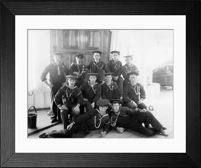 Framed Print : U.S.S. Newark, apprentices, between 1891 and 1901. Creator: Unknown Framed Print : U.S.S. Newark, apprentices, between 1891 and 1901. Creator: Unknown
